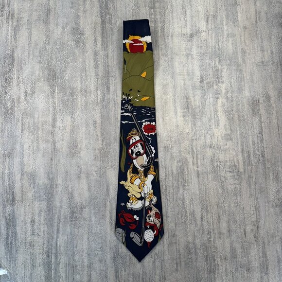 Vintage Droopy Dog Scuba Golf Blue Neck Tie Ocean - Picture 1 of 8